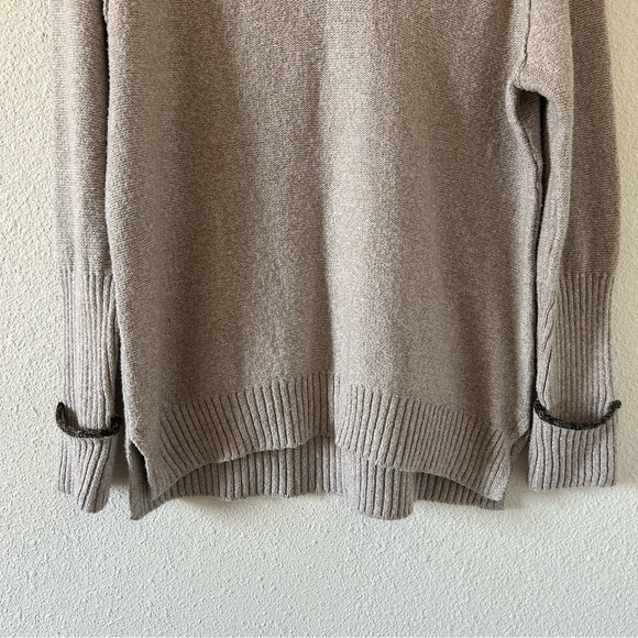 Democracy Women’s Knit Sweater Sz Medium Beige Cozy Grandpa Boho Fall Lagenlook - Picture 12 of 12